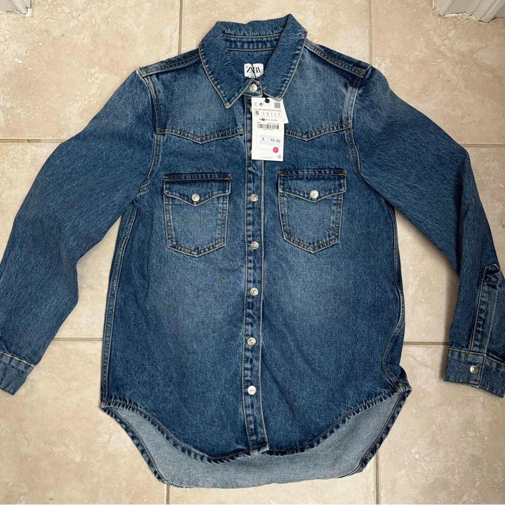 Brand New Zara Denim Shirt